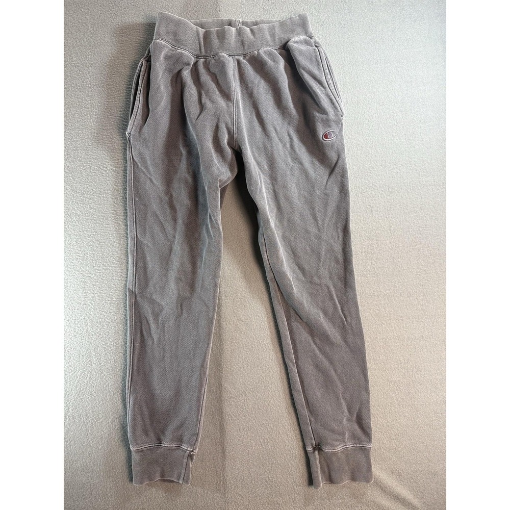 Champion Reverse Weave Jogger Pants Mens M Gray Fleece Elastic Waist Pockets